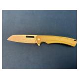 JW Knives Folding Knife with Brass Handle and Shee