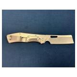 Folding Cleaver-Style Knife with Clip and Textured