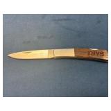 Silver Knight Japan Folding Knife with Wood Handle