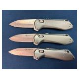 Three Gerber Folding Tactical Knives with Pocket C