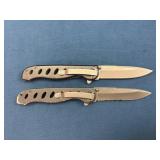 Gerber Folding Knives with Serrated and Plain Blad