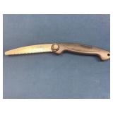 Folding Hand Saw with Serrated Blade and Plastic H