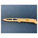 Brass-Lock Folding Knife with Partially Serrated B