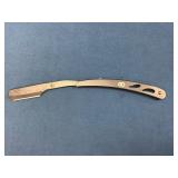 Folding Straight Razor with Metal Handle and Repla