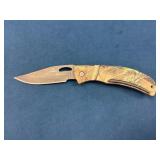 Folding Pocket Knife with Camouflage Handle and Cl