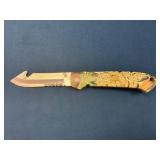 Beretta Folding Knife with Camo Handle and Serrate