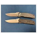Two Gerber Folding Knives with Clip and Textured H