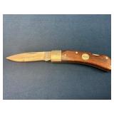 Frost Cutlery Folding Pocket Knife with Wooden Han