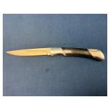 Custom Fixed-Blade Knife with Metallic and Black H