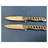 Gerber Folding Knives with Metal Handles and Stain