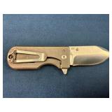 Folding Pocket Knife with D2 Steel Blade and Metal
