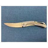Folding Pocket Knife with Carbon Fiber Handle and