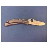 Spyderco AUS-6 Stainless Steel Folding Knife with