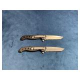 Gerber Tanto Blade Folding Knives with Partially S