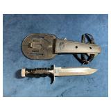 Combat Knife with Sheath and Straps