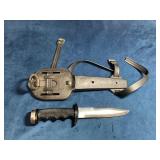 Tactical Knife with Sheath and Leg Straps