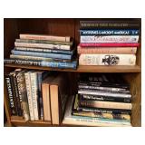 Two Shelves of Large Format Books on History, Art,