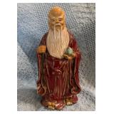 Ceramic Statuette of Shou Xing with Polished Glaze