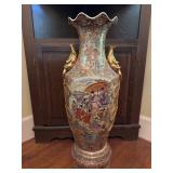 Large Chinese Vase with Stand, Approximately 36' T