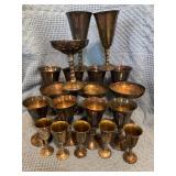 Plator Silver Plate Drinkware Set: Six Goblets, Fo