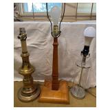 Table Lamp Bases in Brass, Wood, and Acrylic