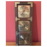 Wood-Look Weather Station with Brass Hardware by S