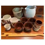 Ceramic Cups and Wood Oven Rack Tool