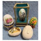 Decorative Egg-Themed Pieces with Various Designs