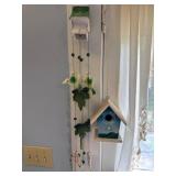 Ceramic Wind Chimes and Hand-Painted Plaster Birdh