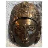Heavy Ceramic Mask with Geometric Design, 12 Inche
