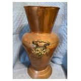 Brass Umbrella Stand with Ornate Handles, 20' Tall