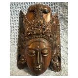 Small Carved Wood Mask, 7 Inches Tall