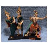 Thai Buddhist and Hindu Figurines Featuring Ram an