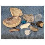Rock and Stone Collection with Carved Bowl and Cry