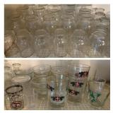 Shelf of Miscellaneous Glassware, Including Monogr