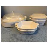 CorningWare Set with Blue Cornflower Design, Multi
