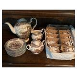 Heritage Hall Tea/Coffee Set and 12 Tea Cups/Sauce
