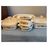 Corning Ware Set with Spice of Life Pattern and Li