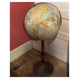 Globe on Stand, 39 Inches Tall, Mid-Century Design