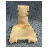 Carved Stone Trinket Dish with Figurative Design