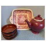 Mason's Patent Ironstone Plate, McCormick Teapot w