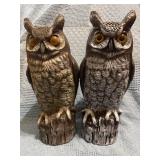 Plastic Barn Owl Decoys with Detailed Feathers and