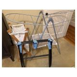 Folding Laundry Rack, Laundry Basket, and Luggage