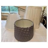 Three Lampshades Including Fabric and Interior Con