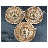 Three Paragon Fine Bone China Canada Cups and Sauc
