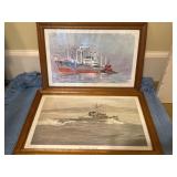 Two Framed Nautical Prints ï¿½ Photo (23ï¿½ï¿½x15ï¿½ï¿½) and