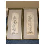 Ink and Watercolor Paintings by Gilbert, 16.5ï¿½ï¿½x8ï¿½