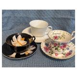 Three Teacup and Saucer Sets by Princess China, Ro