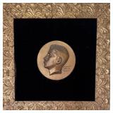 19'x19' Artwork Featuring a Man's Profile in Golde