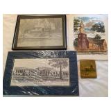 Four Architectural Artworks in Various Mediums